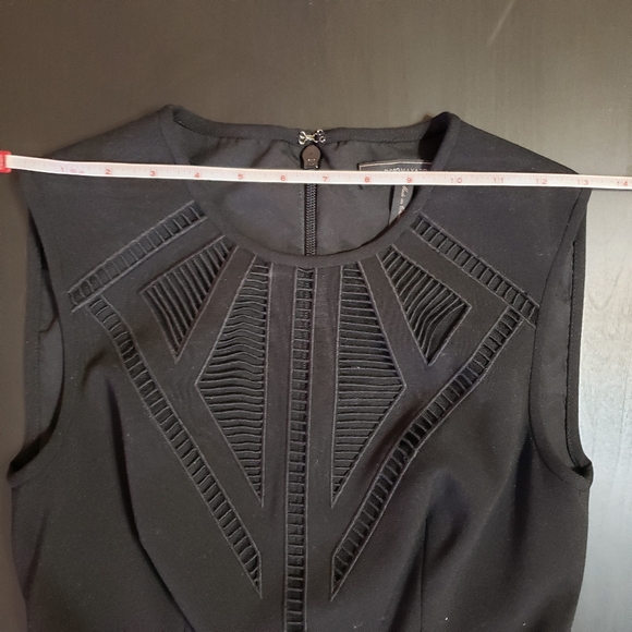 BCBGMaxAzria Embroidered Sheer-Trim Dress - Picture 9 of 16